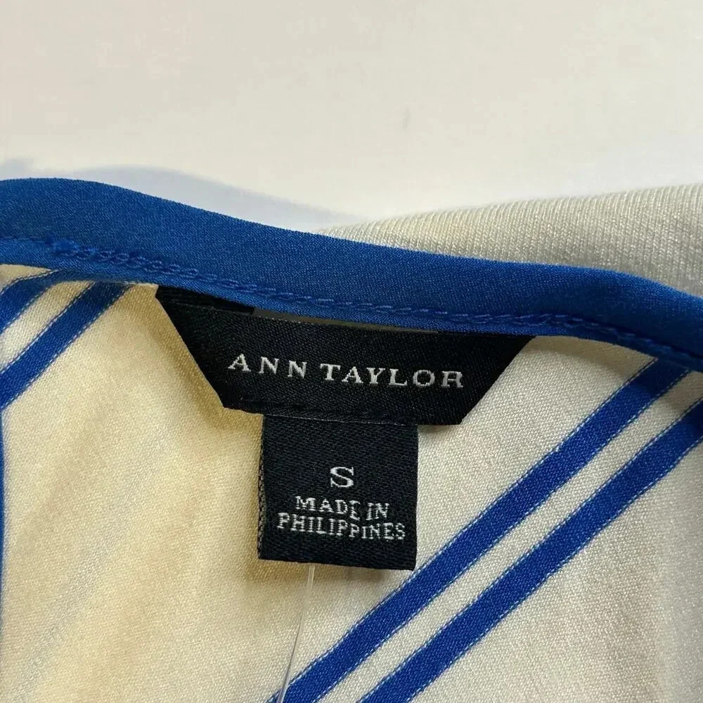 Ann Tayor NWT Blue and white halter maxi sundress size S - Picture 9 of 13
